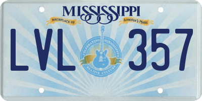 MS license plate LVL357
