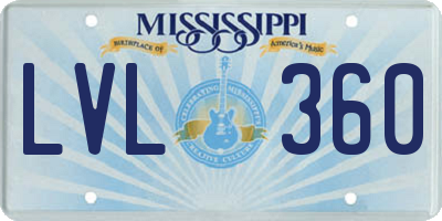 MS license plate LVL360