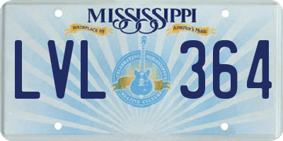 MS license plate LVL364
