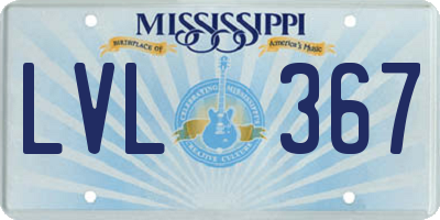 MS license plate LVL367