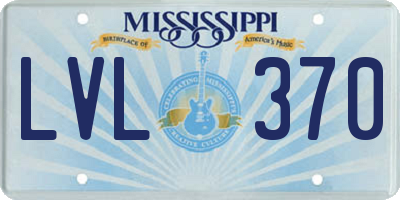 MS license plate LVL370