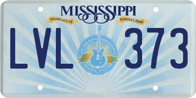 MS license plate LVL373
