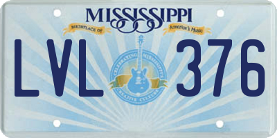 MS license plate LVL376