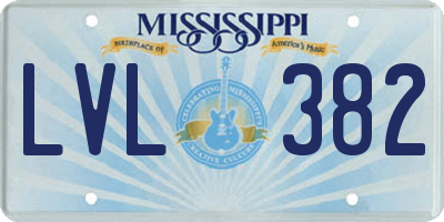 MS license plate LVL382