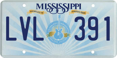 MS license plate LVL391
