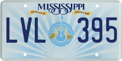 MS license plate LVL395