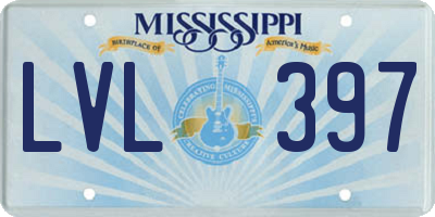MS license plate LVL397