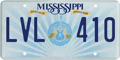 MS license plate LVL410