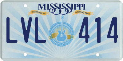 MS license plate LVL414