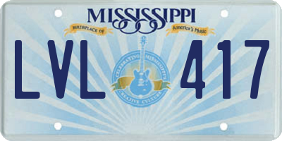 MS license plate LVL417