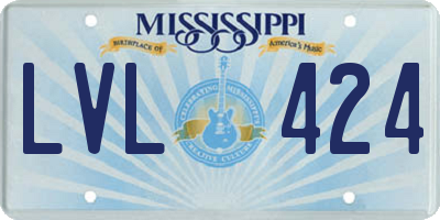 MS license plate LVL424