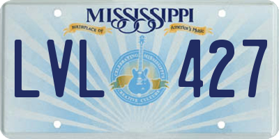 MS license plate LVL427