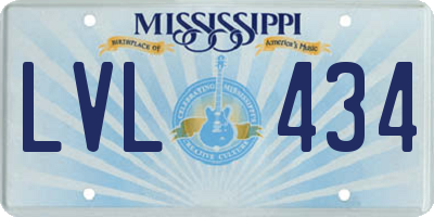 MS license plate LVL434
