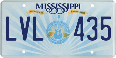 MS license plate LVL435