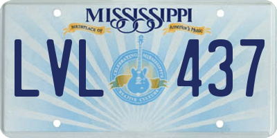 MS license plate LVL437