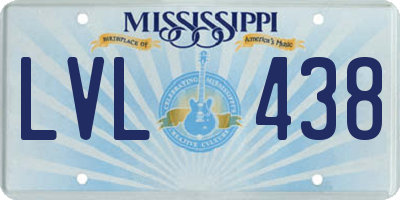 MS license plate LVL438
