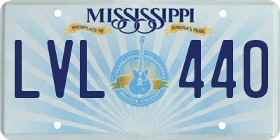 MS license plate LVL440
