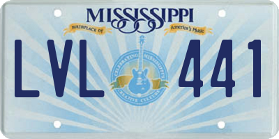 MS license plate LVL441