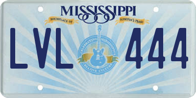 MS license plate LVL444