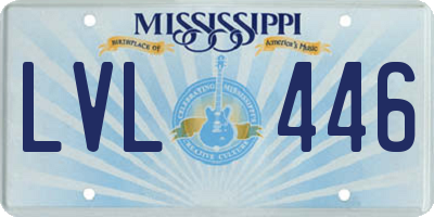 MS license plate LVL446