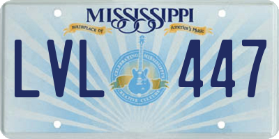 MS license plate LVL447