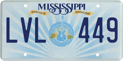 MS license plate LVL449
