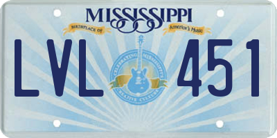 MS license plate LVL451