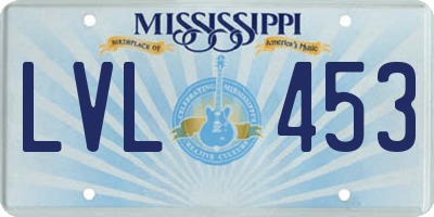MS license plate LVL453