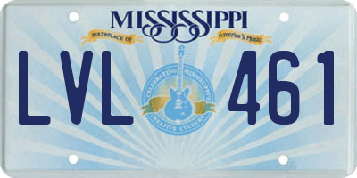 MS license plate LVL461