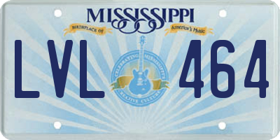 MS license plate LVL464