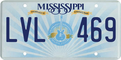 MS license plate LVL469