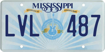 MS license plate LVL487