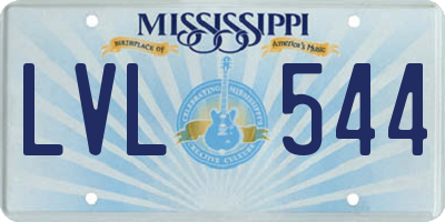MS license plate LVL544