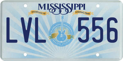 MS license plate LVL556