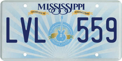 MS license plate LVL559