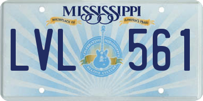 MS license plate LVL561