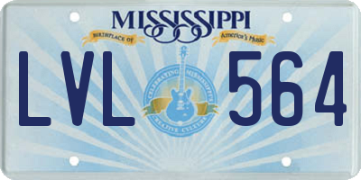 MS license plate LVL564