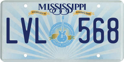 MS license plate LVL568