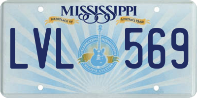 MS license plate LVL569