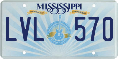 MS license plate LVL570