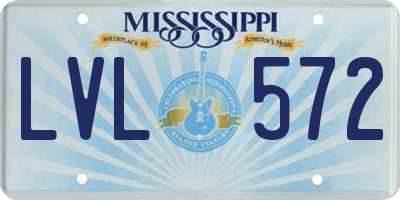 MS license plate LVL572