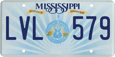 MS license plate LVL579