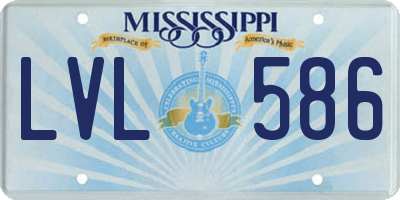 MS license plate LVL586