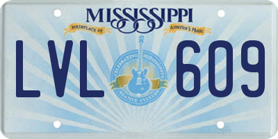MS license plate LVL609