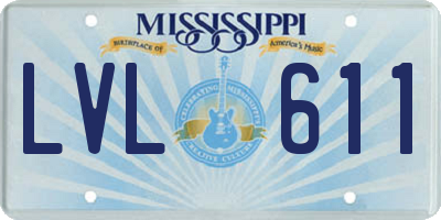MS license plate LVL611