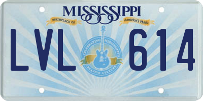 MS license plate LVL614