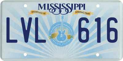 MS license plate LVL616