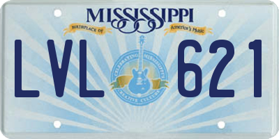MS license plate LVL621