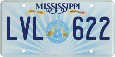 MS license plate LVL622