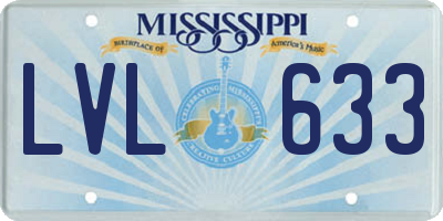 MS license plate LVL633